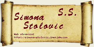 Simona Stolović vizit kartica